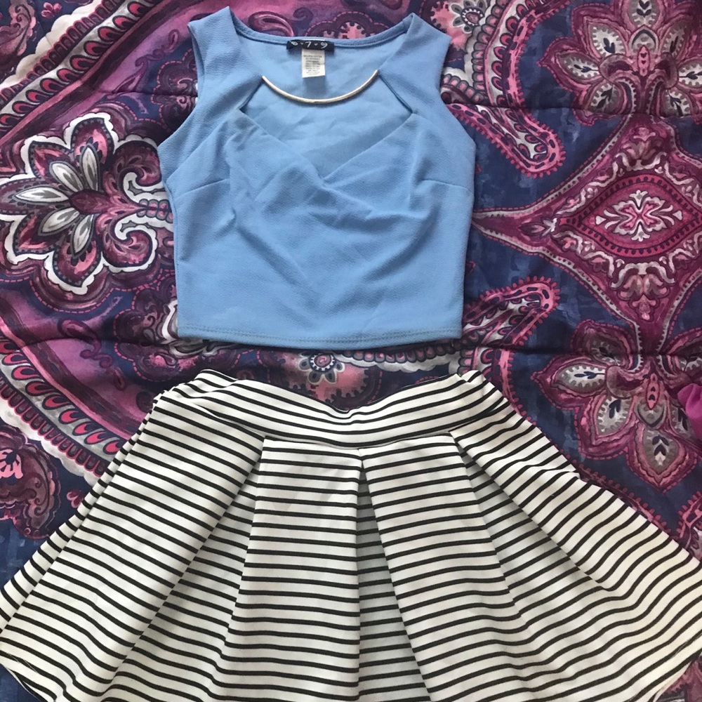 Skirt and Crop Top Set